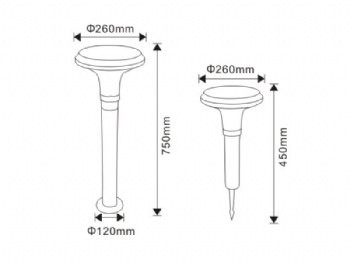 GYS-LM-01S Purple molly lawn lamp